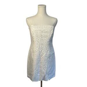 NWT Rumer x Revolve White Sienna Strapless Mini Dress Women's Size Medium